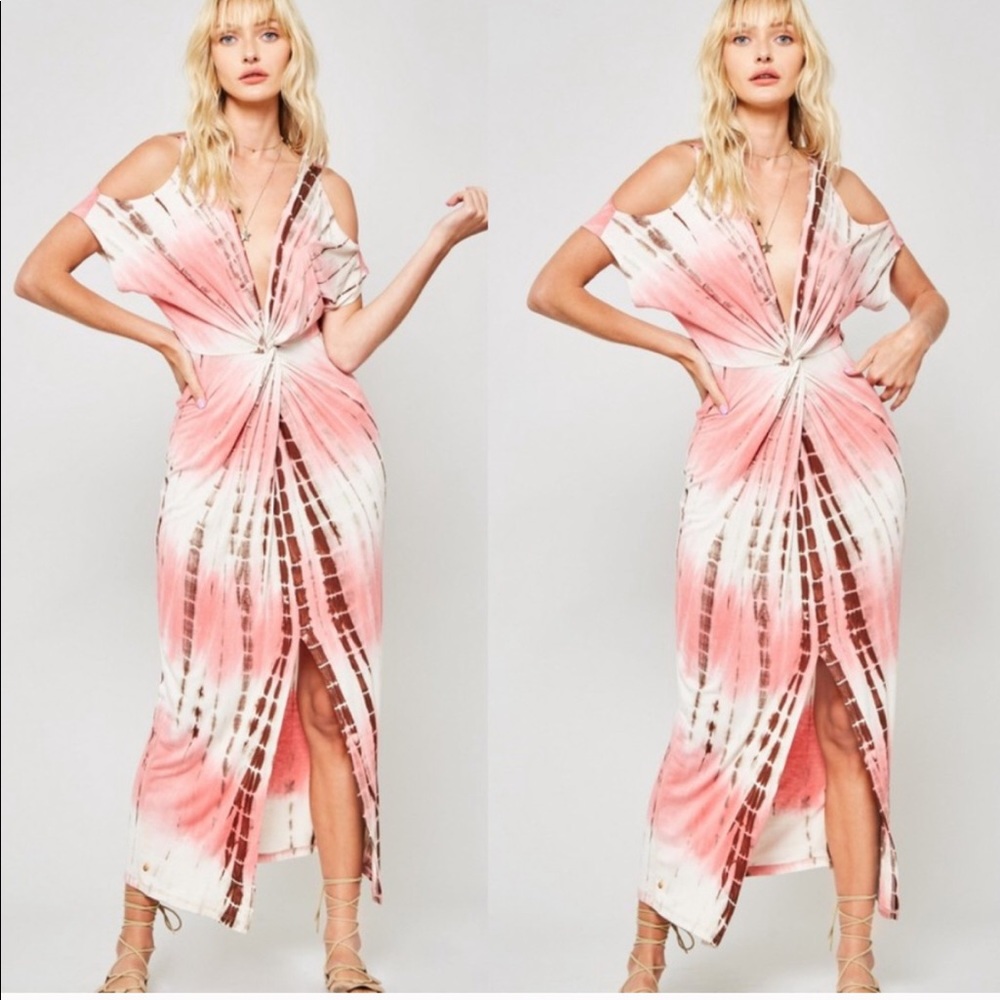 Boho Tie Dye Twist Dress